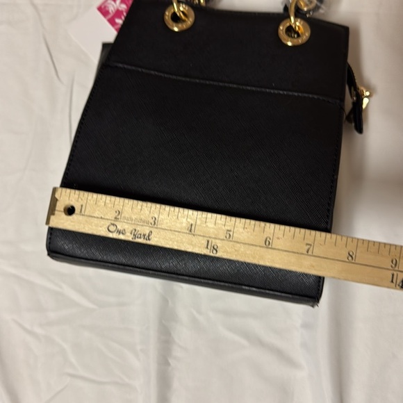 NWT Trina Turk black purse with double handles and is a Crossbody - Picture 8 of 10